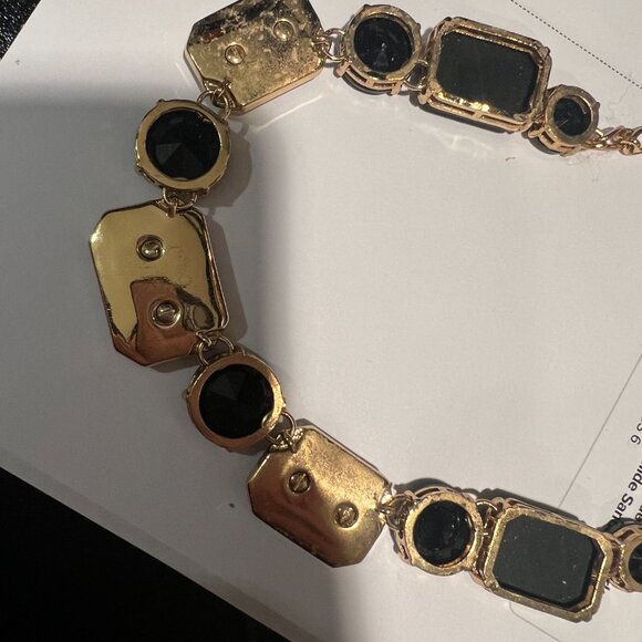 Kate Spade Jackpot Jewels black gold stone necklace - Picture 13 of 16